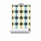 Papel De Parede Adesivo Geométrico Abstrato N02122 R 0,48x2,5m