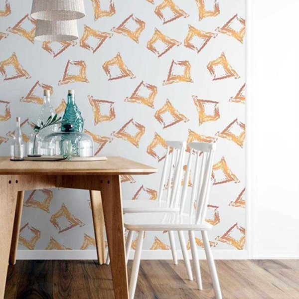 Papel De Parede Adesivo Geométrico Amarelo N06024