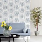 Papel De Parede Adesivo Geométrico Azul N05202