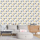 Papel De Parede Adesivo Geométrico Bolinhas N015057 0,58x3m