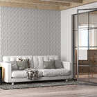 Papel De Parede Adesivo Geométrico Branco Craquelado 2,80m