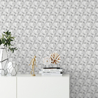 Papel De Parede Adesivo Geométrico Branco Efeito 3d Espiral