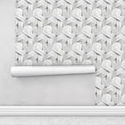 Papel De Parede Adesivo Geométrico Branco Efeito 3d Espiral