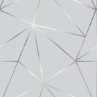 Papel De Parede Adesivo Geométrico Cinza E Prata 3m