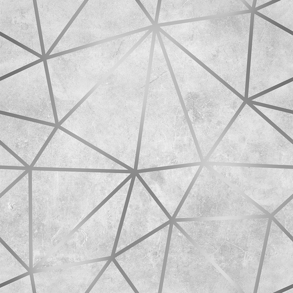 Papel De Parede Adesivo Geométrico Cinza Linhas Vinilico 12m