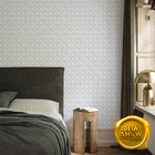 Papel De Parede Adesivo Geométrico Efeitos Gesso 3d Lavável