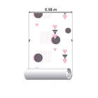 Papel De Parede Adesivo Geométrico Jovem N015087 0,58x3,00m