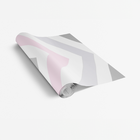 Papel De Parede Adesivo Geométrico Linhas Branco Rosa Cinza 3