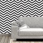 Papel De Parede Adesivo Geométrico Linhas Preto E Branco 12mx