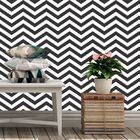 Papel De Parede Adesivo Geométrico Linhas Preto E Branco 6mx5