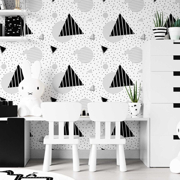 Papel De Parede Adesivo Geométrico Poá N07088