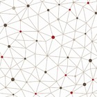 Papel De Parede Adesivo Geométrico Pontilhado Vermelho Cinza