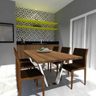 Papel De Parede Adesivo Geometrico Preto 0200