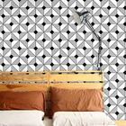 Papel De Parede Adesivo Geometrico Preto 0201