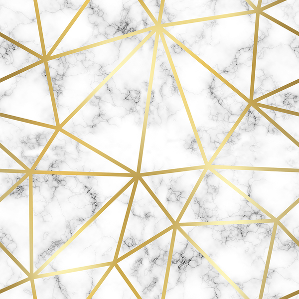 Papel De Parede Adesivo Geométrico Preto Gold Vinilico 12m