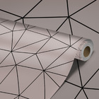 Papel De Parede Adesivo Geométrico Quarto Menina Rosé 12m