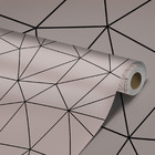 Papel De Parede Adesivo Geométrico Quarto Menina Rosé  18m