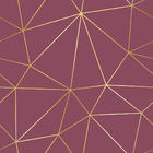 Papel De Parede Adesivo Geométrico Terracota Fios Gold 15m