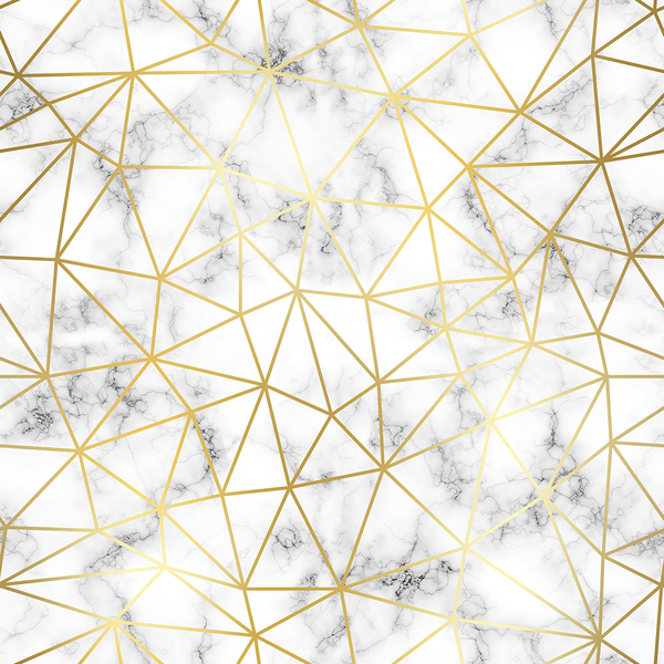 Papel De Parede Adesivo Geométrico Triangulo Fio Gold 12m