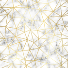 Papel De Parede Adesivo Geométrico Triangulo Fio Gold 9m