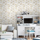 Papel De Parede Adesivo Geométrico Triangulo Fio Gold 9m