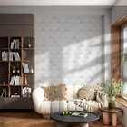 Papel De Parede Adesivo Geométrico Triângulos Branco E Cinza