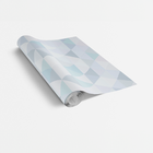 Papel De Parede Adesivo Geométrico Triângulos Cinza E Azul 3m