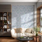 Papel De Parede Adesivo Geométrico Triângulos Cinza E Azul 3m