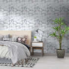 Papel De Parede Adesivo Geométrico Triângulos Cinza Quarto 12