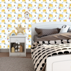 Papel De Parede Adesivo Girafa Baby Com Abelinha  Bebê 6m