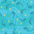 Papel De Parede Adesivo Golfinhos 1405