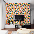 Papel De Parede Adesivo Grafismo Retrô N06072