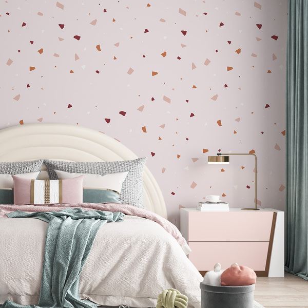 Papel De Parede Adesivo Granilite Rosa Claro - 3,0m