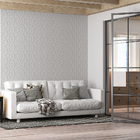 Papel De Parede Adesivo Hexágono 3d Minimalista Branco 2,80m