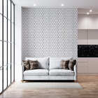 Papel De Parede Adesivo Hexagono Branco Minimalista 2,80m