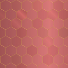 Papel De Parede Adesivo Hexágono Colmeia Luxury Cereja Gold