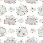 Papel De Parede Adesivo Hipopótamo N09084