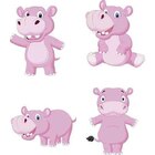 Papel De Parede Adesivo Hipopotamo Rosa 179377094