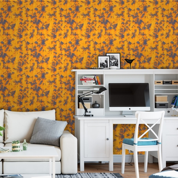 Papel De Parede Adesivo Industrial Aço Descascado 15m