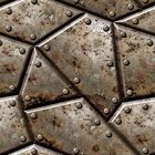 Papel De Parede Adesivo Industrial Aço Geométrico 9m