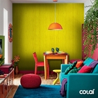 Papel De Parede Adesivo Industrial Amarelo 6m