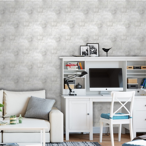 Papel De Parede Adesivo Industrial Cimento Embolso 9m