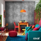 Papel De Parede Adesivo Industrial Cimento Queimado 10 6m