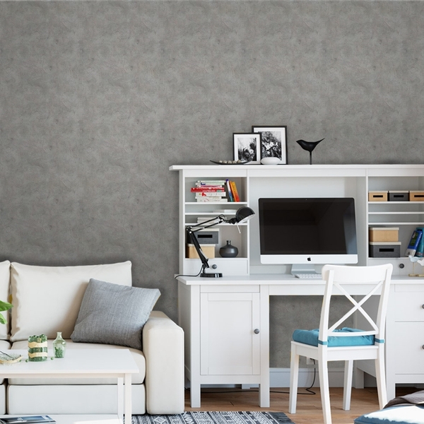 Papel De Parede Adesivo Industrial Cimento Queimado 1 18m