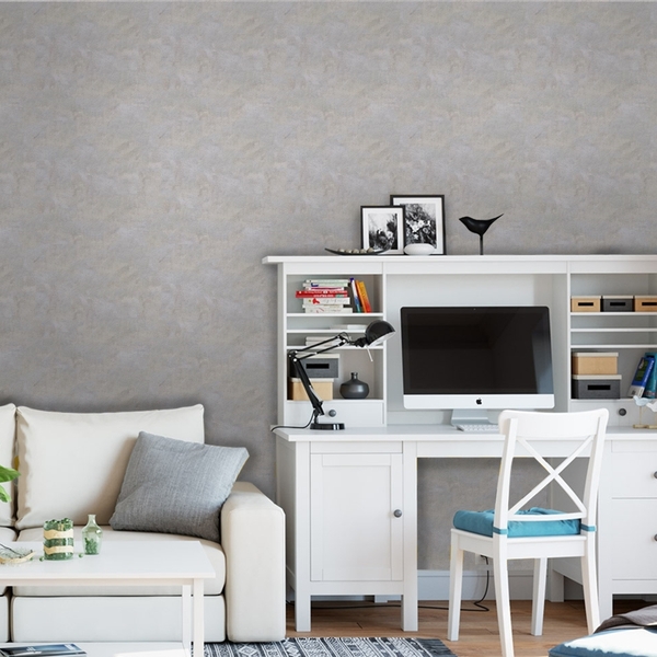 Papel De Parede Adesivo Industrial Cimento Queimado 2 6m