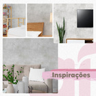 Papel De Parede Adesivo Industrial Cimento Queimado 6 12m