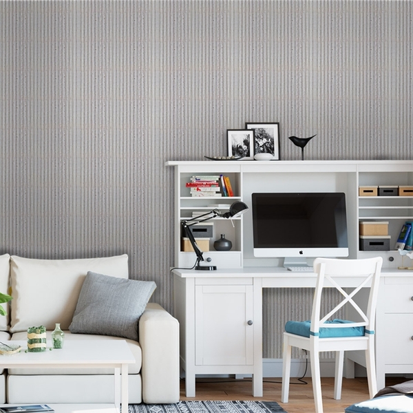 Papel De Parede Adesivo Industrial Cimento Ranhura 6m