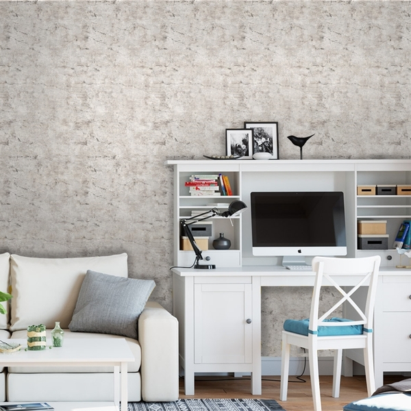 Papel De Parede Adesivo Industrial Cimento Textura 5 9m