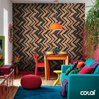 Papel De Parede Adesivo Industrial Piso Madeira 12m