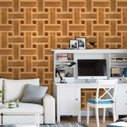 Papel De Parede Adesivo Industrial Piso Madeira 2 6m